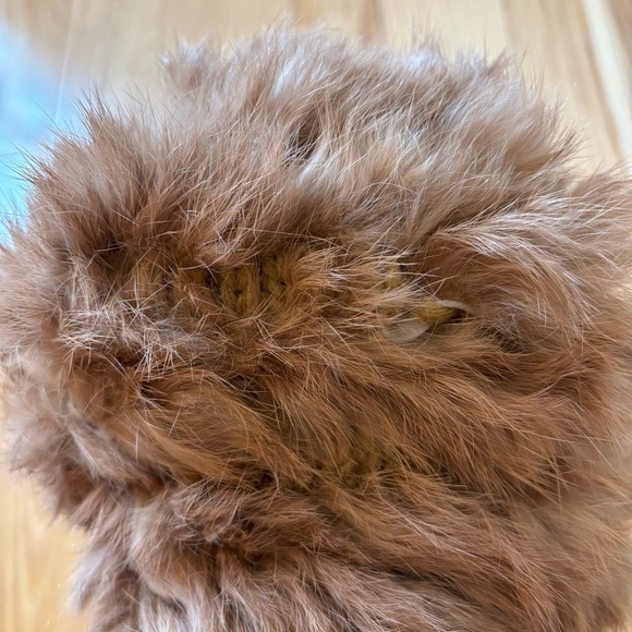Vintage Fur Knit Tan Hat - Picture 5 of 7
